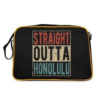 Straight outta Honolulu - Retro Bag - black/gold - Back