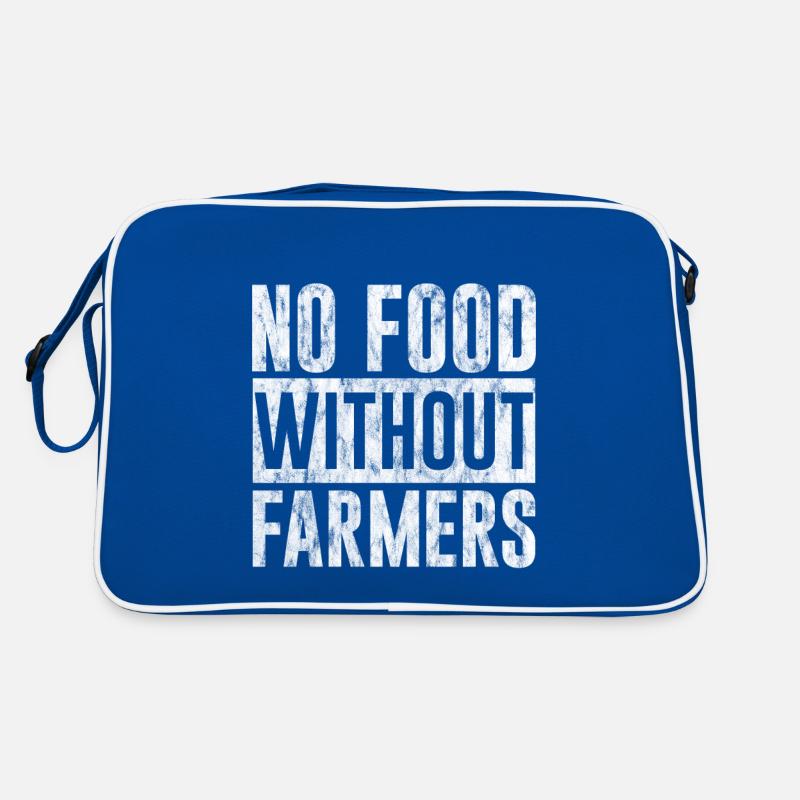 Pas de nourriture sans agriculteurs 3 Sac Retro