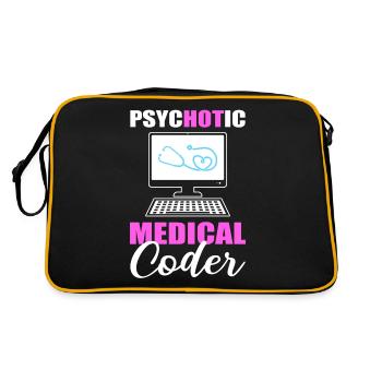 Codeur médical psychotique Codage médical - Sac Retro - noir/or - Dos