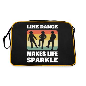 La danse en ligne fait scintiller la vie Ligne de danse - Sac Retro - noir/or - Dos