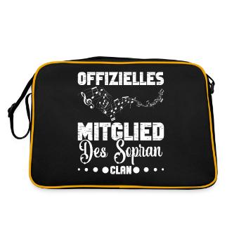 Sopran Singen Chorsänger Musiker Chor Orchester - Retro Tasche - Schwarz/Gold - Hinten