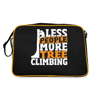 Tree Climber Arborist Less People More Tree - Retro Bag - black/gold - Back