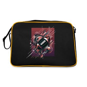 Football américain Football Football Casque Football - Sac Retro - noir/or - Dos