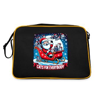 Des chats pour tous Des chats festifs pour tous - Sac Retro - noir/or - Dos