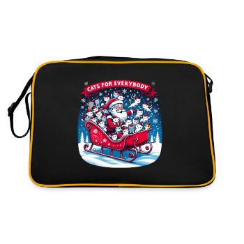 Des chats pour tous Des chats festifs pour tous - Sac Retro - noir/or - Dos