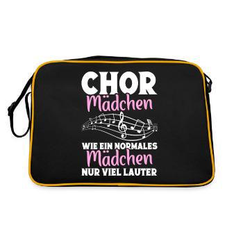 Chorleiter Chorsänger Tenor Singen Musiker Chor - Retro Tasche - Schwarz/Gold - Hinten