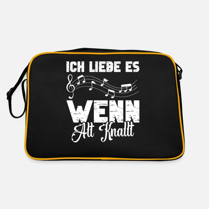 Chorleiter Alt Singen Chor Dirigent Chorsänger - Retro Tasche - Schwarz/Gold