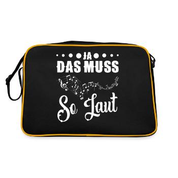 Chorsänger Orchester Musiker Chor Tenorsänger - Retro Tasche - Schwarz/Gold - Hinten