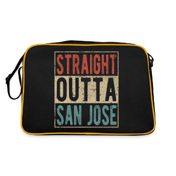 Straight outta San Jose - Retro Bag - black/gold - Back