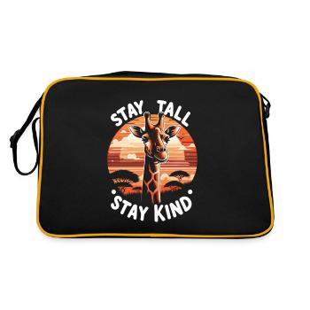 Stay Tall Stay Kind - Giraffe Wisdom - Retro Bag - black/gold - Back