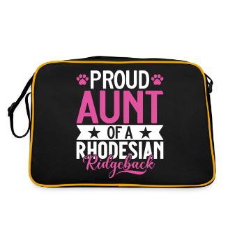 Rhodesian Ridgeback Gifts - Retro Bag - black/gold - Back