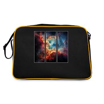 space, nebula, space, astronaut, astronomer - Retro Bag - black/gold - Back