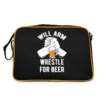 Wil Bras de fer pour le concours de bataille de tournoi de bière - Sac Retro - noir/or - Dos