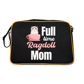 maman ragdoll à temps plein, vétérinaire, animaux, - Sac Retro - noir/or - Dos