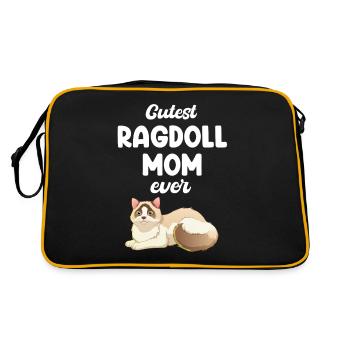 La maman Ragdoll la plus mignonne de tous les temps vétérinaire - Sac Retro - noir/or - Dos