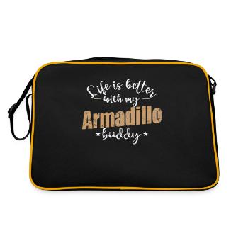 La vie est meilleure avec mon copain Armadillo - Sac Retro - noir/or - Dos