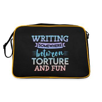 L’écriture, quelque part entre torture et plaisir 4 - Sac Retro - noir/or - Dos