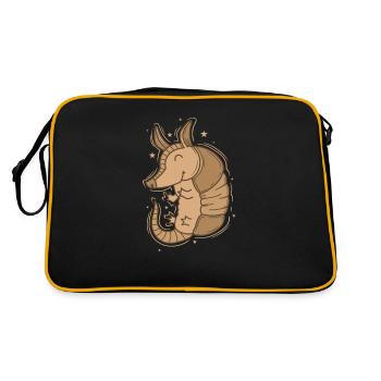 Le tatou est un mammifère du désert heureux - Sac Retro - noir/or - Dos