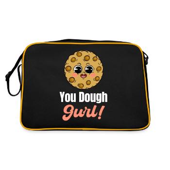 You dough girl! Baking puns, pastries, - Retro Bag - black/gold - Back