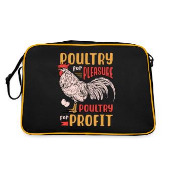 Avicole Fermier Volaille Pour Plaisir Poulet Fermier - Sac Retro - noir/or - Dos