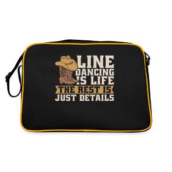 Line Dancing Is Life The Rest Is Just Cowboy Boots - Retro Bag - black/gold - Back