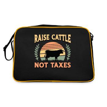 L’éleveur de bétail n’élève pas les impôts sur les agriculteurs - Sac Retro - noir/or - Dos