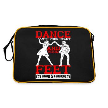 Danse avec ton cœur et tes pieds suivront 17 - Sac Retro - noir/or - Dos