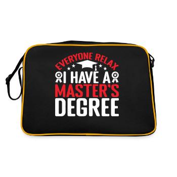 Tout le monde se détend, j’ai une maîtrise 36 - Sac Retro - noir/or - Dos