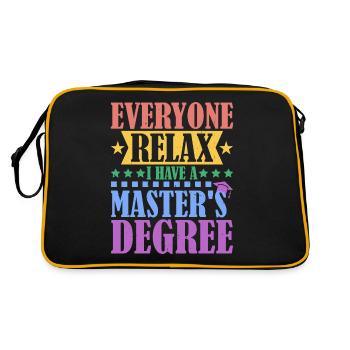 Tout le monde se détend, j’ai une maîtrise 38 - Sac Retro - noir/or - Dos