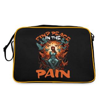 Find Peace In The Pain 20 - Retro Bag - black/gold - Back