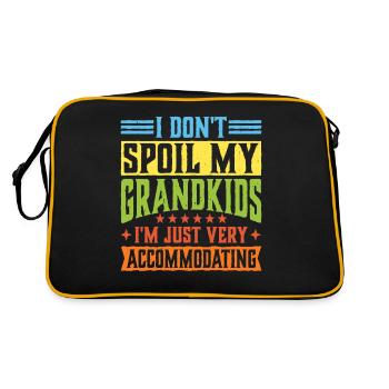 I Don't Spoil My Grandkids 10 - Retro Tasche - Schwarz/Gold - Hinten