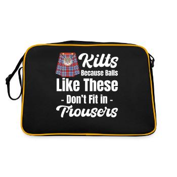 Kilts, because such balls do not fit into trousers - Retro Bag - black/gold - Back