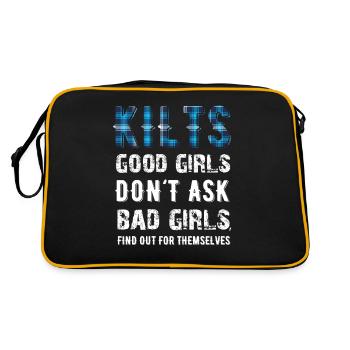 Les kilts Les bonnes filles ne demandent pas aux mauvaises filles - Sac Retro - noir/or - Dos