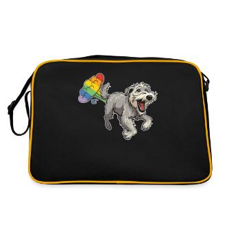 Irish Wolfhound arc-en-ciel arc-en-ciel Pet - Sac Retro - noir/or - Dos