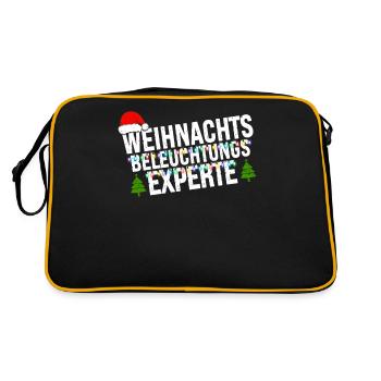 Weihnachtsbeleuchtungsexperte Lichterkette Xmas - Retro Tasche - Schwarz/Gold - Hinten