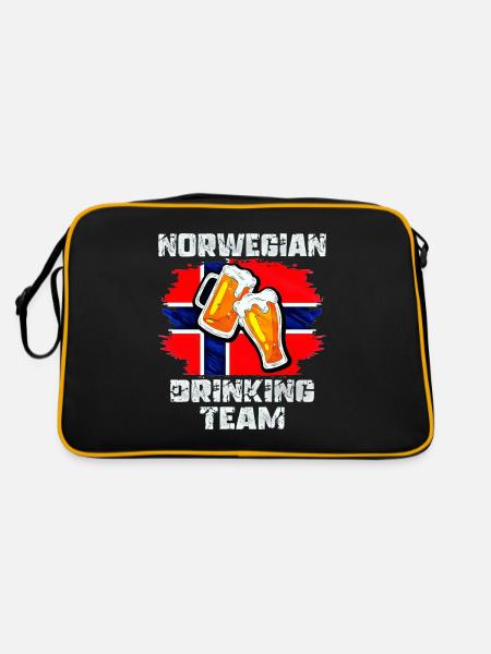 Équipe de beuverie de Norvège - Sac Retro - noir/or - Dos
