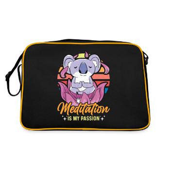 La méditation est ma passion Détente Amoureux des koalas - Sac Retro - noir/or - Dos