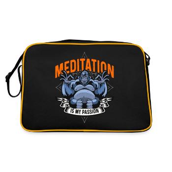 La méditation est ma passion Méditer amoureux des gorilles - Sac Retro - noir/or - Dos