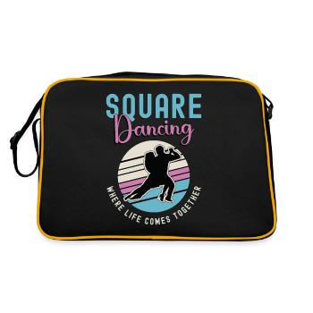 Danse carrée où vient la vie Couple Danse Amant - Sac Retro - noir/or - Dos