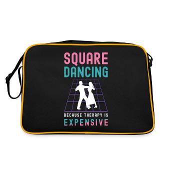 La danse carrée parce que la thérapie est la danse country - Sac Retro - noir/or - Dos