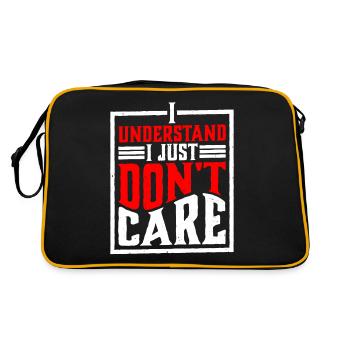 I Understand, I Just Don't Care 12 - Retro Bag - black/gold - Back