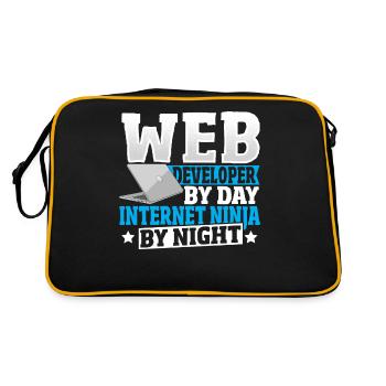 Web Developer By Day Internet Ninja By Night - Retro Bag - black/gold - Back