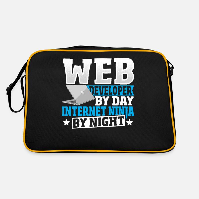 Développeur Web le jour, Internet Ninja la nuit Sac Retro