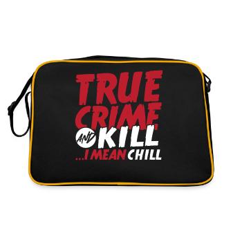Vrai crime et tuer... Je veux dire chill true crime - Sac Retro - noir/or - Dos