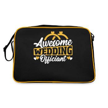 Awesome Wedding Officiant Officiating Licensed - Retro Bag - black/gold - Back