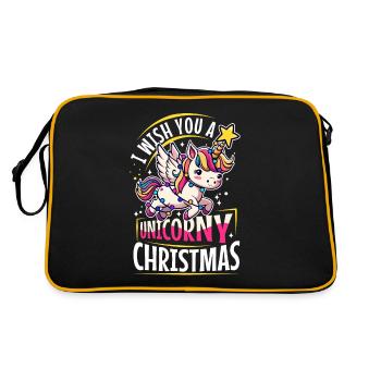 Je vous souhaite un Noël de Licorne - Sac Retro - noir/or - Dos
