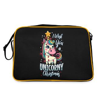 Je vous souhaite un Noël de Licorne - Sac Retro - noir/or - Dos