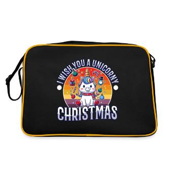 Je vous souhaite un Noël de Licorne - Sac Retro - noir/or - Dos