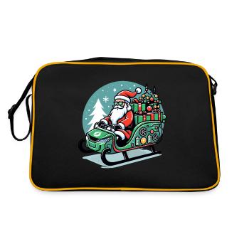 Traîneau électrique de Noël écologique et durable - Sac Retro - noir/or - Dos
