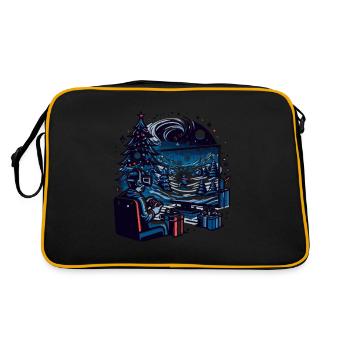 Christmas LAN Party Gamer Festive Gaming Holiday - Retro Bag - black/gold - Back
